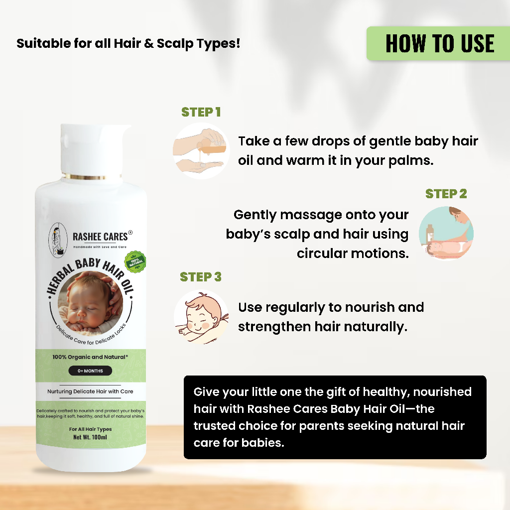 Rashee Cares Herbal Baby Hair Oil