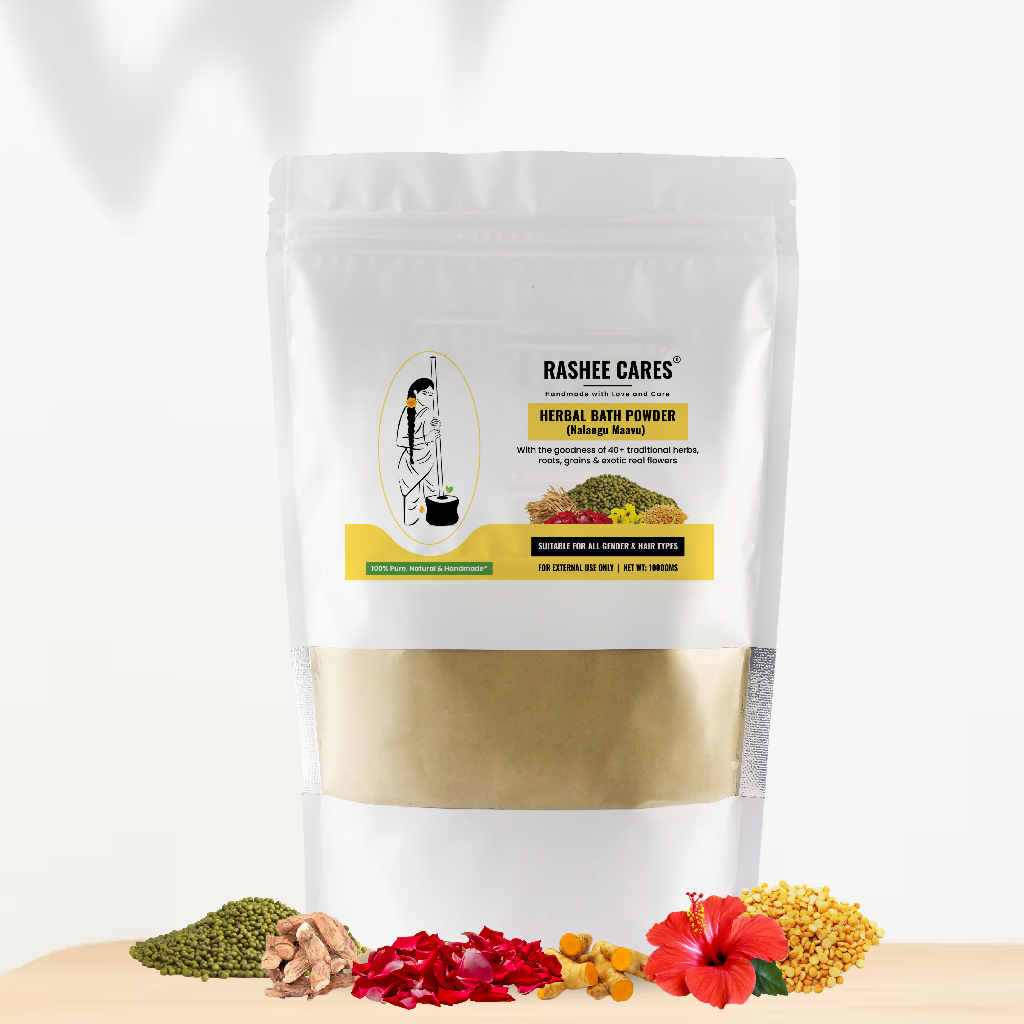 Rashee Cares Herbal Adult Bath Powder For Glowing Skin(Nalangu maavu)100gm