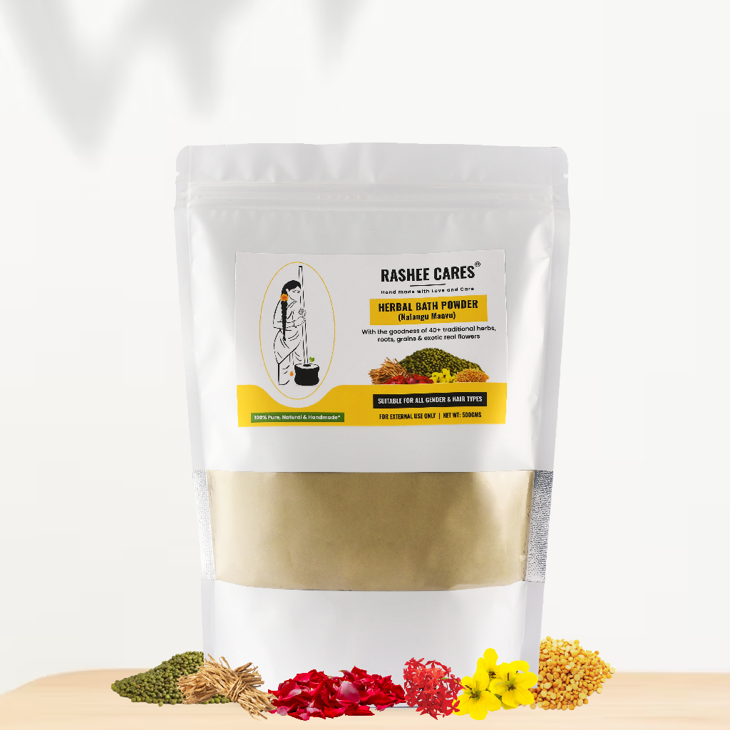 Rashee Cares Herbal Adult Bath Powder For Glowing Skin(Nalangu maavu)100gm