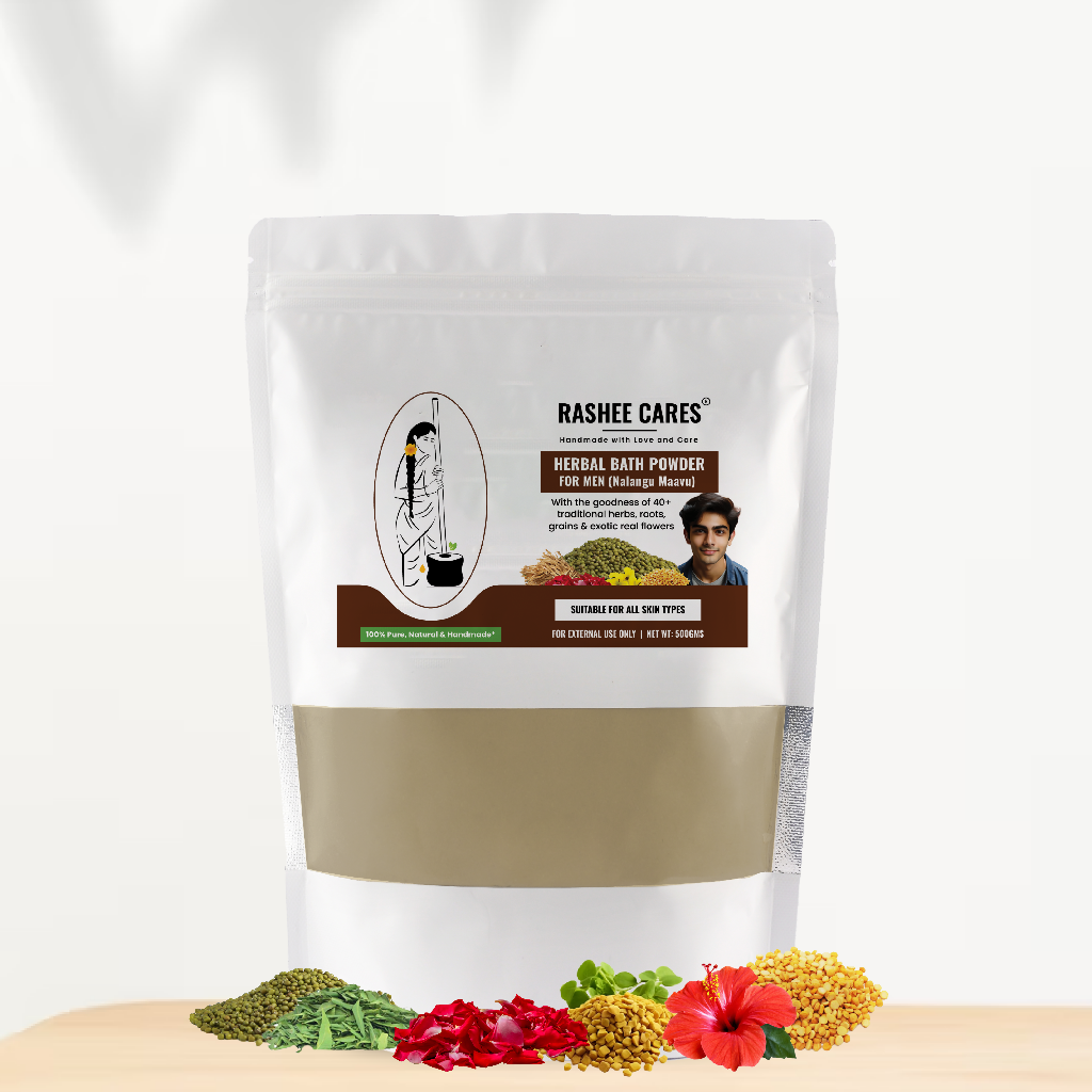 HERBAL BATH POWDER FOR MEN’S REFRESHED AND ENERGIZED SKIN!