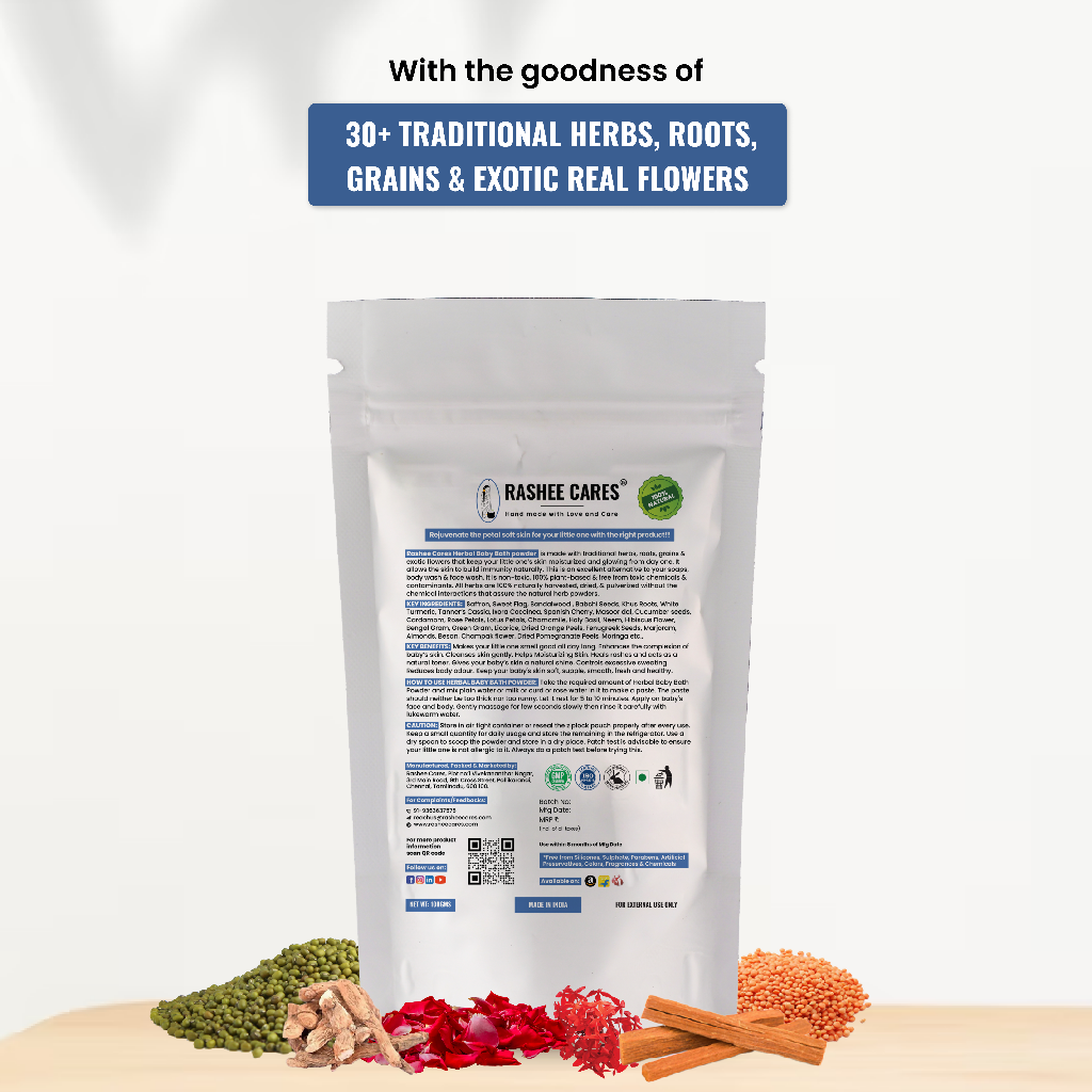 Rashee Cares Boy Baby Bath Powder For Delicate Skin